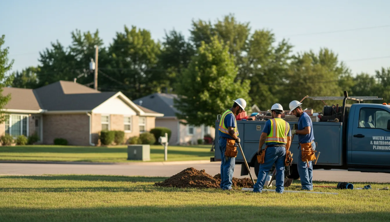 Residential water line and bathroom plumbing service in Norwalk, OH